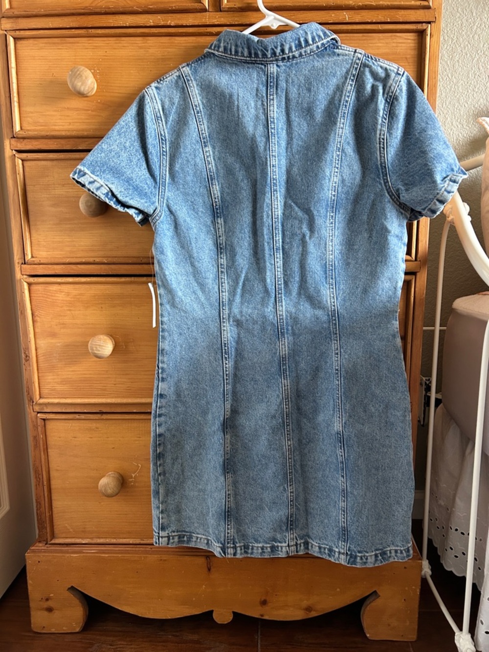 Anthropologie by Pilcro Denim Mini Dress Button Front size 12 - Picture 2 of 8